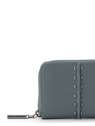 Los Feliz Medium Wallet - Leather - Dusty Blue Grey