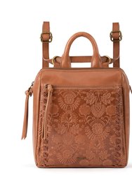 Loyola Mini Backpack - Tobacco Floral Emboss
