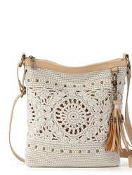 Lucia Crossbody Bag - Hand Crochet - Natural Medallion
