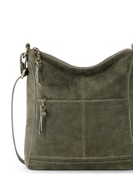 Lucia Crossbody Bag - Leather - Moss Suede