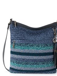 Lucia Crossbody Bag - Hand Crochet - Lapis Stripe