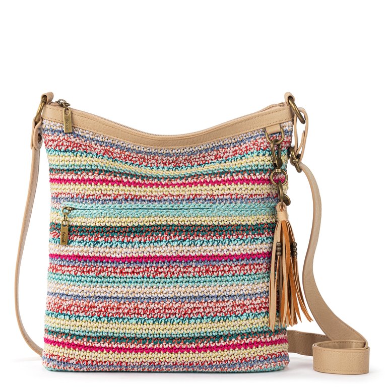 Lucia Crossbody Bag - Hand Crochet - Eden Stripe