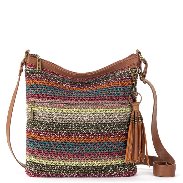 Lucia Crossbody Bag - Hand Crochet - Sunset Stripe