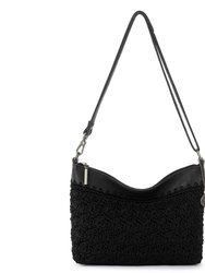 Lumi Crossbody Bag - Hand Crochet - Black Primrose