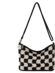 Lumi Crossbody Bag - Hand Crochet - Black Check