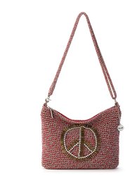 Lumi Crossbody Bag - Hand Crochet - Sunset Static Peace