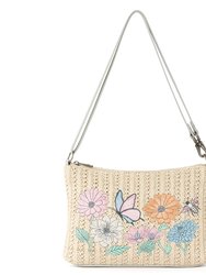Lumi Crossbody Bag - Straw - Flowers