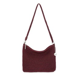 Lumi Crossbody Bag - Hand Crochet - Cabernet Static