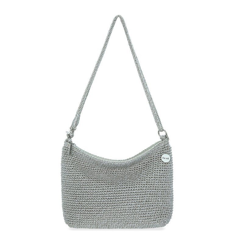 Lumi Crossbody Bag - Hand Crochet - Light Grey