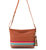 Melrose Leather Crossbody Handbag - Chestnut Stripe