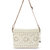 Melrose Leather Crossbody Handbag - Hand Crochet - Natural Medallion