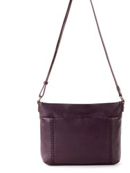 Melrose Leather Crossbody Handbag - Aubergine