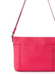 Melrose Leather Crossbody Handbag - Leather - Magenta