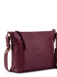 Melrose Leather Crossbody Handbag - Heather Wildflower Embroidery