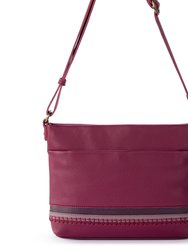 Melrose Leather Crossbody Handbag - Leather - Currant Block