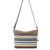 Melrose Leather Crossbody Handbag - Hand Crochet - Sand and Sea Stripe