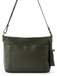 Melrose Leather Crossbody Handbag - Moss