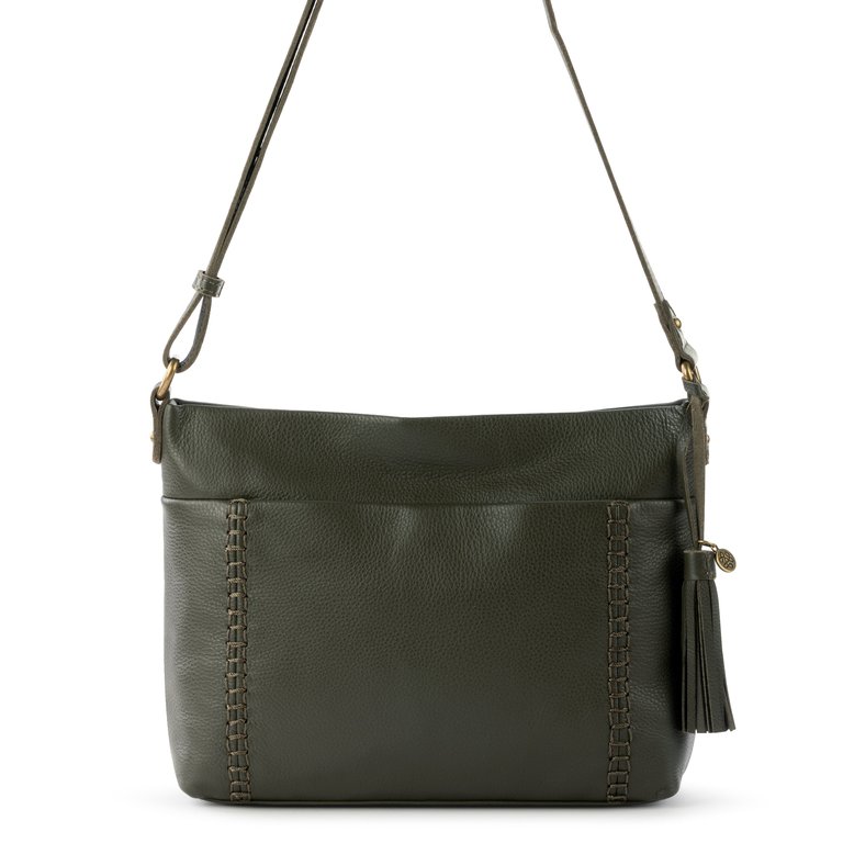 Melrose Leather Crossbody Handbag - Moss