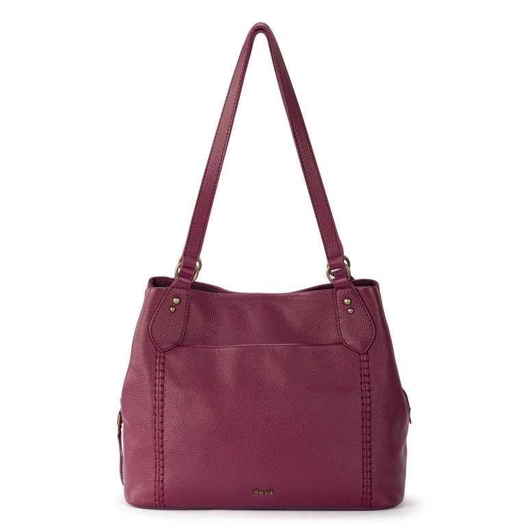 Melrose Leather Satchel - Leather - Currant