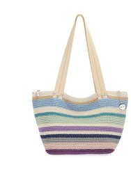 Mendocino Medium Tote - Hand Crochet - Mendocino Stripe