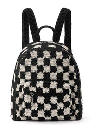 Misty Kids Backpack - Hand Crochet - Black Check