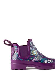 Rhyme Ankle Rainboot - Rubber - Violet Tapestry World