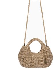 Rylan Mini Satchel Bag - Hand Crochet - Bamboo Static