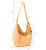 Sequoia Hobo Leather Bag - Hand Crochet - Bamboo