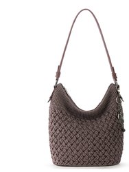 Sequoia Hobo Leather Bag - Crochet - Mushroom