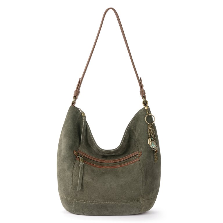 Sequoia Hobo Leather Bag - Leather - Moss Suede