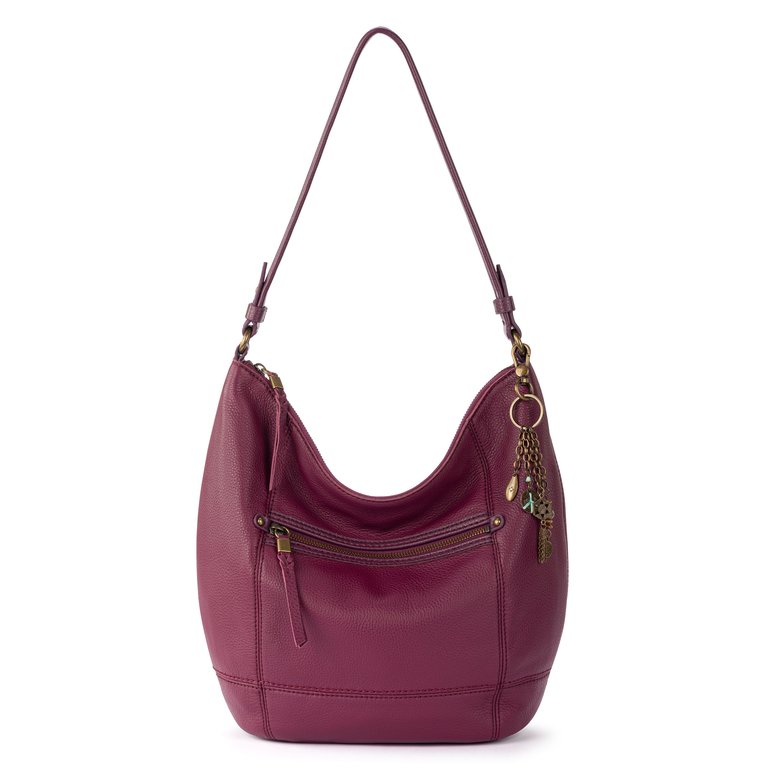Sequoia Hobo Leather Bag - Leather - Currant