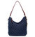 Sequoia Hobo Leather Bag - Hand Crochet - Denim Malia Weave