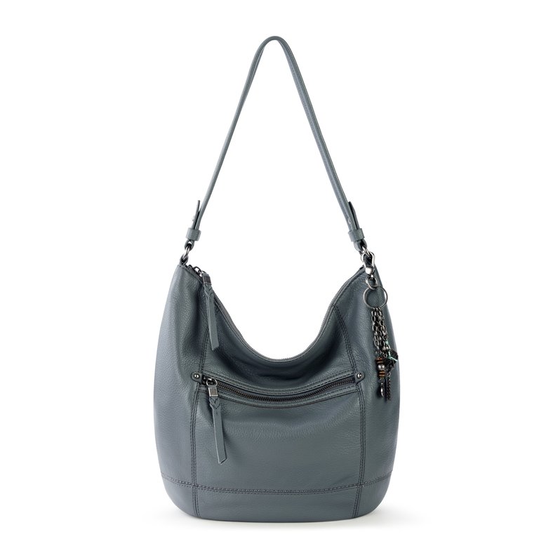 Sequoia Hobo Leather Bag - Leather - Dusty Blue Grey