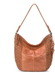 Sequoia Hobo Leather Bag - Leather - Tobacco Moroccan Lasercut