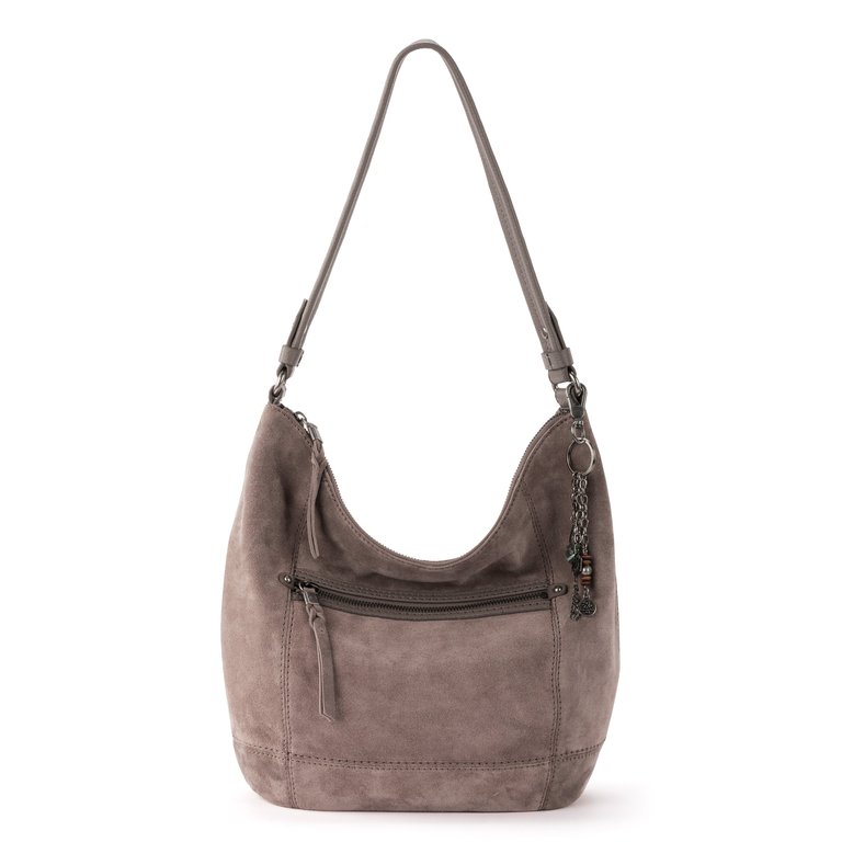 Sequoia Hobo Leather Bag - Leather - Mushroom Suede