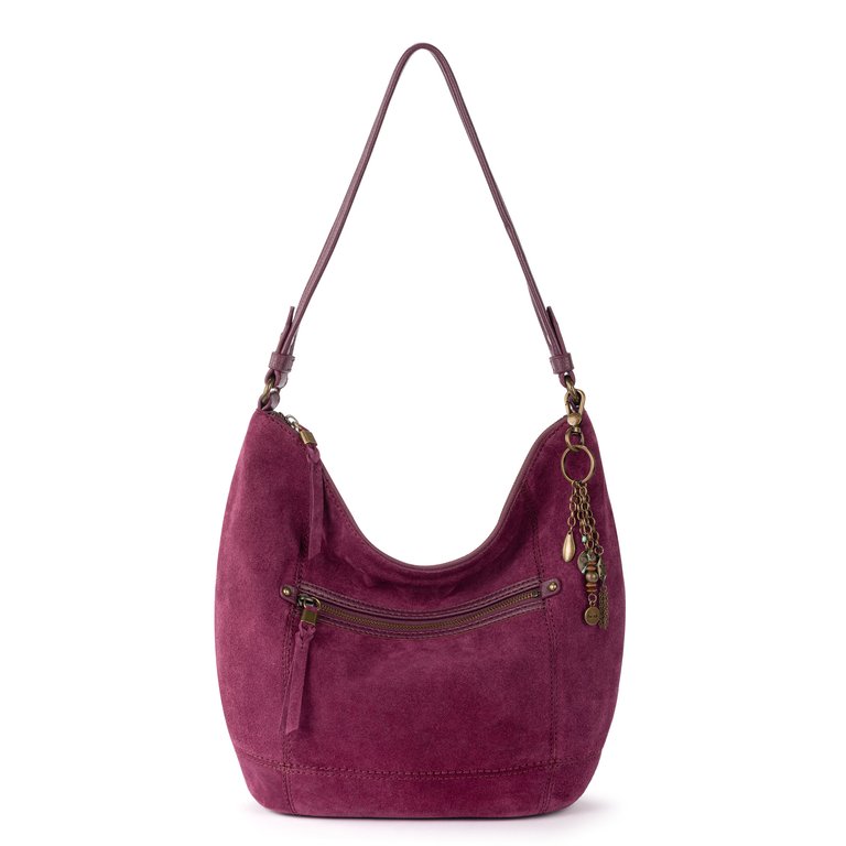 Sequoia Hobo Leather Bag - Leather - Currant Suede