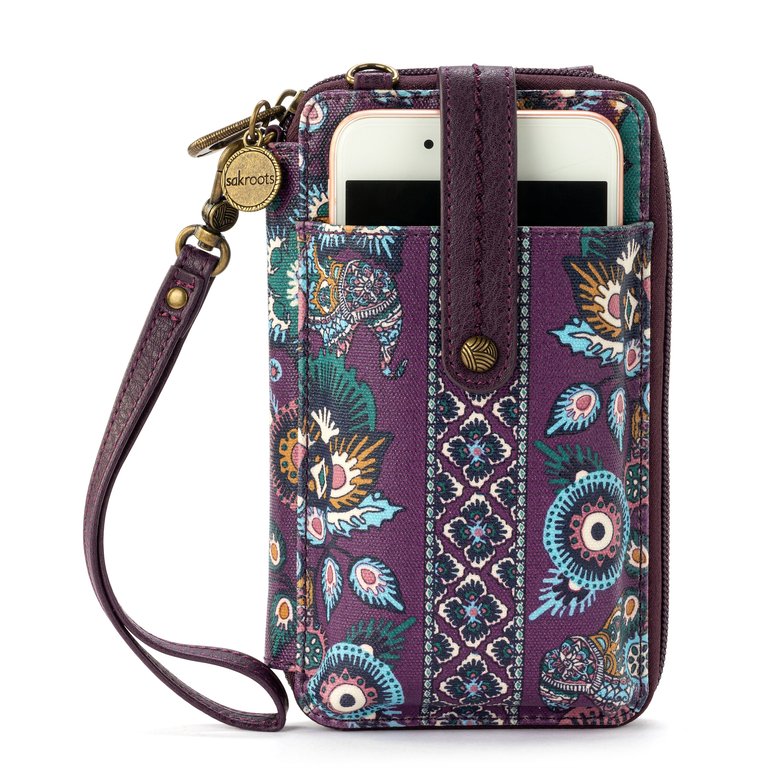 Silverlake Smartphone Crossbody - Canvas - Violet Tapestry World