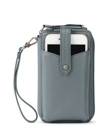 Silverlake Smartphone Crossbody - Leather - Dusty Blue Grey