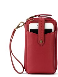 Silverlake Smartphone Crossbody - Leather - Crimson