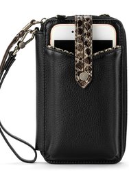 Silverlake Smartphone Crossbody - Leather - Black Snake Block