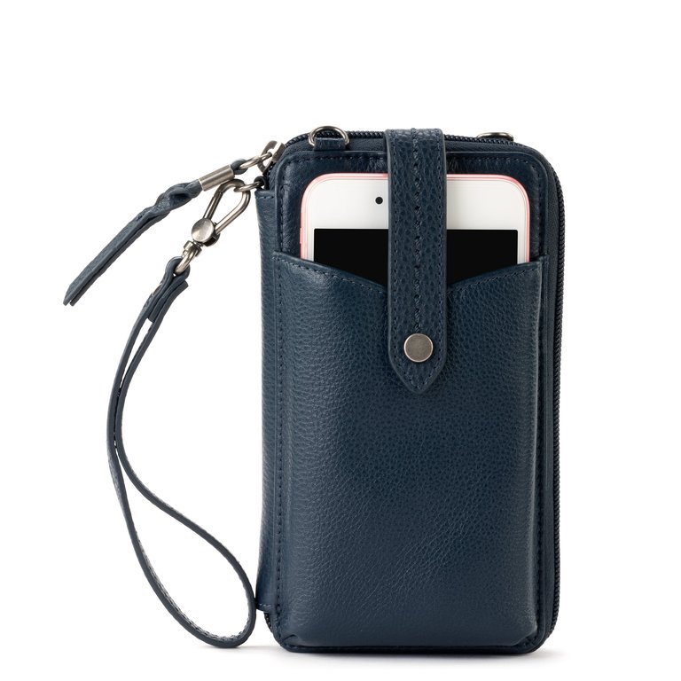 Silverlake Smartphone Crossbody - Leather - Indigo