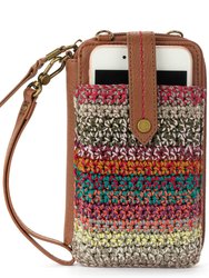 Silverlake Smartphone Crossbody - Hand Crochet - Sunset Stripe