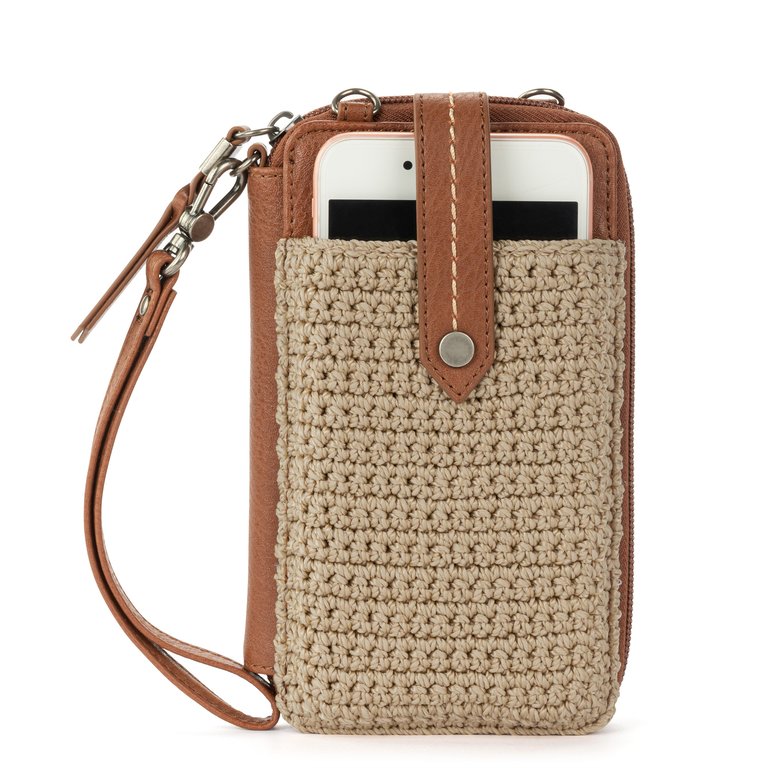 Silverlake Smartphone Crossbody - Hand Crochet - Bamboo
