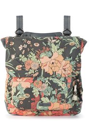 Ventura Convertible Backpack II - Canvas - Charcoal Flower Power