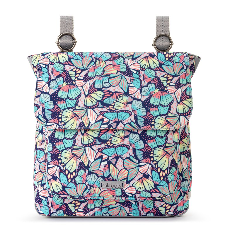Ventura Convertible Backpack II - Eco Twill - Navy Butterfly Bloom
