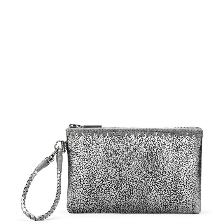 Vita Wristlet - Leather - Dark Silver