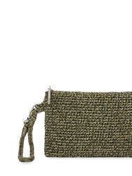 Vita Wristlet - Hand Crochet - Moss Static
