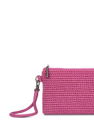 Vita Wristlet - Hand Crochet - Pink Cherries
