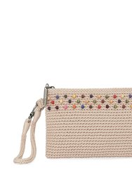 Vita Wristlet - Hand Crochet - Ecru Multi Beads