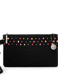 Vita Wristlet - Hand Crochet - Black Multi Beads